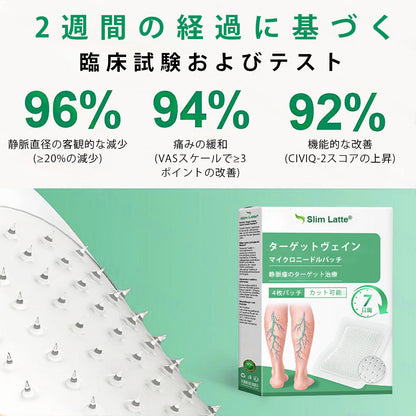 Slim Latte® VeinTarget アルプスハーブ配合 マイクロニードル静脈ケアパッチ 💚💚
