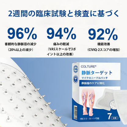 COLTURE® VeinTarget マイクロニードルパッチ⚡即効性、長期的な効果